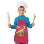 Hopcara® Nice Dino Apron for Boys & Girls | Waterproof Chef Apron for Kids | 3D Washable Apron for Kids for Painting Cooking Baking Sculpting | Adjustable Neck | Digital Printed Apron 8-15y