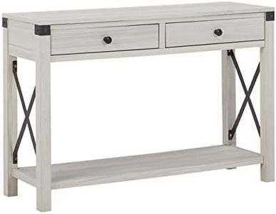 Signiture Design by Ashley Bayflynn Farmhouse Console Sofa Table, Whitewash, 44" W x 14" D x 30" H