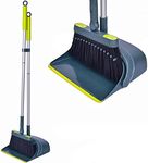 Jekayla Broom and Dustpan Set for Home with 54" Long Handle, Upright and Lightweight Dust pan and Brush Combo for Kitchen Room Office Lobby Floor Cleaning, Dark Green