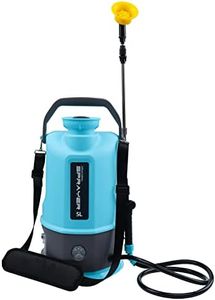 LAWNFUL 1.35 Gallon Battery Powered Sprayer for Long Time Spray, Garden Sprayer & Weed Sprayer with Adjustable Sprayer Wand and Multiple Nozzles (Single Battery)