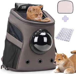 Lollimeow Pet Carrier Canvas Bubble Backpack, Breathable Capsule Portable Pet Backpack