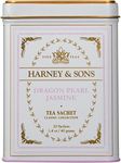 Harney and Sons Classic Tea Sachet in Tin, Dragon Pearl Jasmine, 20 Count (Pack of 4)