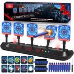 Lehoo Castle Toys for 6-13 Year Old Boy, Nerf Target Electronic Shooting 5 Target for Nerf Gun, Scoring Digital Target Auto Reset, Outdoor Games for Kids Aged 6+