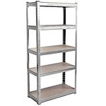 Home Vida 5 Tier Layer Shelf Storage Shelving Rack Heavy Duty Kitchen Garage Racking 875 Kgs Capacity, Galvanised