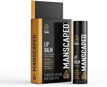 MANSCAPED® Moisturizing and Soothing Lip Balm, Infused with Vitamin E, Peppermint Oil, and Eucalyptus Oil for Chapped Lips, Matte Finish (3-Pack)