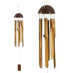 Laeto House And Home Wind Chime Windchime Outdoor Wooden Bamboo Chimes Garden For Perfect Memorial Gifts (Medium)