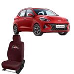 Cool 'n' Cool Premier Towel Car Seat Cover with Head Rests Compatible for I10_Nios (Maroon)