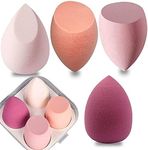 Uandhome Makeup Sponge Blender Set 4 Pack, Blender Beauty Foundation Blending Sponge with Case, Professional Beauty Makeup Set for Cream, Powder and Liquid