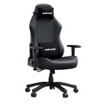 Anda Seat Luna Large Gaming Chair for Adults - Ergonomic Reclining Video Game Chairs, PVC Leather Computer Home Office Chair, Heavy Duty Neck & Back Lumbar Support - Black Folding Recliner Seat