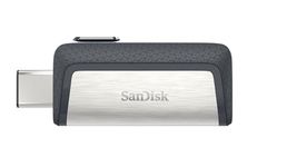 SanDisk 128GB Ultra Dual Drive USB C Flash Drive, USB C memory stick for smartphones, USB stick with reversible USB Type-C and USB Type-A connectors, for smartphones, tablets, Macs and computers