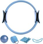 Roenae Pilates Essentials Kit for Women,Pilates Rings Booty Bands, Yoga Sets for Women,Booty Bands for Working Out Glutes Yoga Ball (Blue)