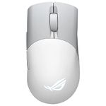 Asus ROG Keris Wireless AimPoint Gaming Mouse, Tri-mode connectivity (2.4GHz RF, Bluetooth, Wired), 36000 DPI sensor, 5 programmable buttons, ROG SpeedNova, Replaceable switches, Paracord cable, White