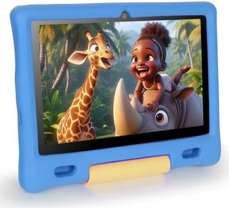ZIBATIS 10 Inch Kids Tablet, Android 14, Octa Core Processor, 16GB RAM, 128GB ROM, 1TB TF, 5000mAh Battery, WiFi, Bluetooth, Type-C, 8+5MP Dual Camera (Blue)