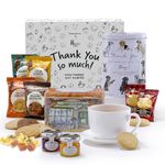 Hattie's Gifts Thank You Hamper for Dog Sitters - Afternoon Tea Hamper, Thank You Gift Set, Food Hamper, Gifts for Dog Walkers Men with Luxury Fudge Tin - Thank You for Looking After My Dog Gift