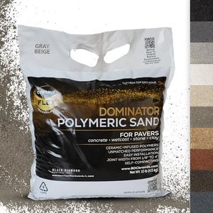 10 Pound Gray Beige DOMINATOR Polymeric Sand with Revolutionary Ceramic Flex Technology for Stabilizing Paver Joints/Gaps, 1/8” up to 4”, Professional Grade Results