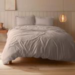 SleepyCat Sateen Duvet Cover | 100% Cotton | 300TC Sateen Weave with Corner Ties & Zipper Closure | Oeko-TEX & AZO Free - Pabble (Double Size, 90x100 Inches)