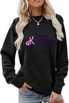 JTAISC Sweatshirt for Women I Am Kenough Sweatshirt Unisex Crewneck Sweaters Oversized Long Sleeve Letter Print Pullover Tops (Small, Black)