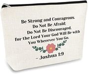 Bible Verse Makeup Bag for Women Christian Gifts for Friends Secret Sister Coworker Cosmetic Bag Inspirational Religious Bible Gift for Her Communion Christmas Thanksgiving Gift Travel Makeup Pouch