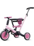 newyoo Tricycle for Toddlers 1-3, Toddler Bike, 5 in 1 Trike with Push Handle, Christmas and Birthday Gift and Toy for Girls, Convert to Baby Balance Bike, Pink, TR008