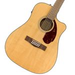 Fender CD-140SCE 12-String Dreadnought Cutaway Acoustic Electric Guitar with 2-Year Warranty, Fishman Pickup and Preamp System, Natural, with Case