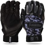 Franklin Sports MLB Digitek Baseball Batting Gloves - Black/Black Digi - Adult Medium