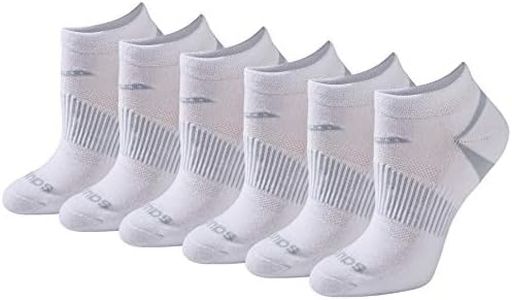 Saucony Women's Selective Cushion Performance Socks (6 & 12 Pairs), White Basic (6 Pairs)