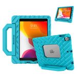 Gumdrop FoamTech iPad Case with Handle and Stand Fits Apple iPad 9th | 8th | 7th Gen (10.2 inch) - Rugged, Lightweight & Drop Tested for Kids, K-12 Students, Teachers, Classroom & School Use - Blue