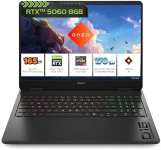 HP Omen, AMD Ryzen AI 7 350, 8GB RTX 5060, 24GB DDR5(Upgradeable) 1TB SSD, 165Hz, 2k WUXGA, 3ms, 400 nits, 16''/40.6cm, Win11, M365* Office24, Black, 2.44kg, ap0183AX, RGB, AI Gaming Laptop