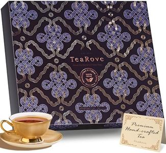TeaRove Tea Sampler Gift Box - The Road Ahead Collection, Chinese Whole-Leaf Tea Assortment Variety Pack, Black, Oolong, Jasmine Green & Herbal Teas, Hot or Iced, Self Care Gifts for Teas Lovers