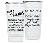 Onebttl Funny Friend Gifts for Women, Gag BFF Gifts for Women, Gifts for Best Friend - Friends Coffee Mugs - Birthday, Christmas Gifts for Friends - 20oz Stainless Steel Travel Cup