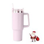 40oz Tumbler with Straw and Lid 1200 ml Insulated Tumbler with Straw Stainless Steel Coffee Cup Travel Mug, Water Bottle Vacuum Insulated Thermos for Hot and Cold Drink (Light Purple)