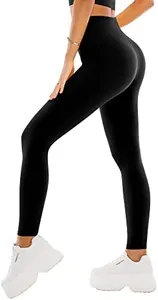 SINOPHANT High Waisted Leggings for Women - Full Length Capri Buttery Soft Yoga Pants for Workout Athletic(Full Black,L-XL)