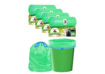 Shalimar Plastic Premium Drawstring Garbage Bags(Lavender Fragrance) Size 19 X 21 Inches(Medium)120 Count(4 Rolls) Dustbin Bag/Trash Bag-Green Color