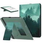 MoKo Case for 10.2" Amazon Kindle Scribe 2024/2022 Release-1st Generation, Slim PU Shell Leather Cover Case with Auto-Wake/Sleep for Kindle Scribe e-Reader 2024/2022, Green Forest