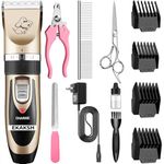EKAKSH- Rechargeable Dog Trimmer Cat Trimmer Machine for Labrador Shih Tzu German Shepherd Golden Retriever Rottweiler Cordless Pets Hair Cutting Grooming Clipper Kit For Dogs Cats