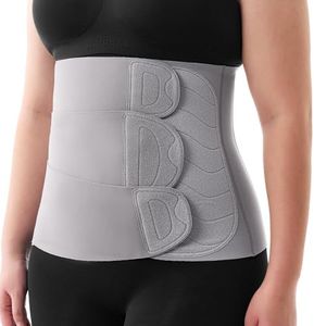Momcozy Ergowrap Postpartum Belly Band for C-Section Recovery and Vaginal Birth, Abdominal Binder with 3D Lifting & Ergonomic Back Support, Seamless Belly Wrap Shapewear for Post Surgery Recovery