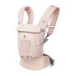 Ergobaby Adapt Baby Carrier for Newborns from Birth, 3 Positions, SoftFlex Mesh, Ergonomic Baby Belly Carrier, Back Carrier, Baby Carrier, Pink Quartz