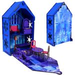 FunBrigade Wooden Frozen Theme Doll House for Girls | Colorful Frozen Dollhouse with Furniture| Pretend Role Play Set for Girls |Dream Barbie Toy House | Girls Toys