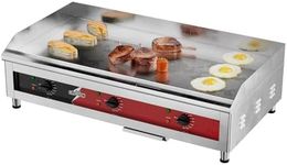 CROSSON 36"*16" Large Commercial Electric Countertop Griddle,Flat Top Heavy Duty Griddles with Non-Stick 1/2" Thick Iron Cooking Plate for Restaurant use-240V/6600W (EG-918C)