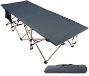 REDCAMP Oversized Folding Camping Cot for Adults 500lbs, Large Heavy Duty Extra Wide Sleeping Cots Portable for Camp Office Use, Gray 79''x33.5''