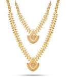 CUTE GOLD One Gram Forming Gold Plated Traditional South Indian Fashion Jewellery Long Haram Set for Women & Girls(HS-018)