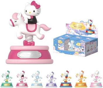 MINI LIKE Sanrio Blind Box Light Up Absorption Movable Swing Toy Hello Kitty Style Mini Figurines Pony Series Collectible for Home Car Decor Birthday Gifts, Whole Set, 6PCS(Hidden Style)