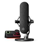 SteelSeries Alias Pro Kit — XLR Mic + Stream Mixer — 3X Bigger Capsule for Gaming, Streaming and Podcasting — USB/XLR Interface — Free Sonar Audio Software — Custom Controls — RGB — Single or Dual PC