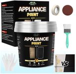 Meuvcol Appliance Paint Black, 35 Floz Appliance Epoxy Paint For Metal & Plastic Surface, Touch Up Coating For Refrigerator, Dishwasher, Washer, Microwave, Rust Preventative Coating With Tool