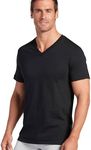 Jockey Men's Undershirt Classic V-Neck T-Shirt - 6 Pack, Black, S