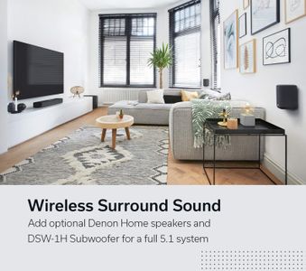 Denon Home 550 Sound Bar – Wireless Bluetooth, Black