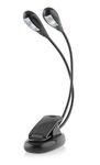 Adjustable Gooseneck Light Clip on LED Lamp, Mini Super Bright Clip Desk Light Lamp with Double Headed, LED Book Reading Light - Comes With USB Cable, Best Suited For Reading, BBQ, - Fully Portable