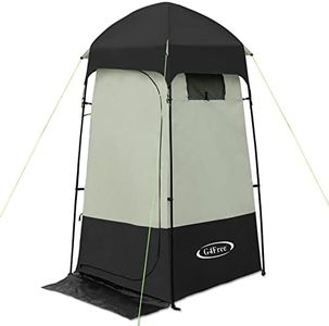 G4Free Camping Shower Tent, Privacy Tent Dressing Changing Room, Portable Toilet, Rain Shelter for Camping Beach with Carrying Bag (Black)