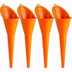 Annurssy Long Funnel 4 Pack Oil Funnel Gasoline Engine Oil Additive Motorcycle Farm Machine Use Convenient