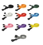 Customcard ltd 10 x Mixed Colours Neck Lanyard For ID Badges with Safety Breakaway Clip